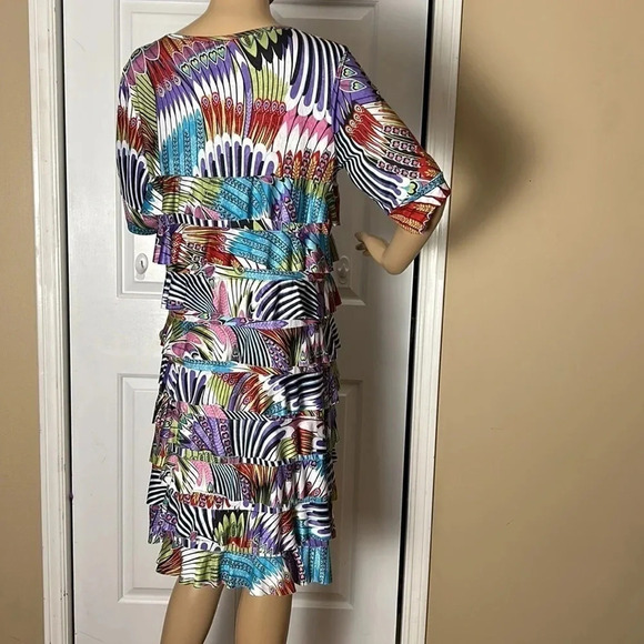 PATCHINGTON  dress,women Large,multicolore,tiered,ruffles,event,boho,colorful - Picture 8 of 17